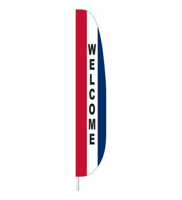 Welcome RWB Feather Flag