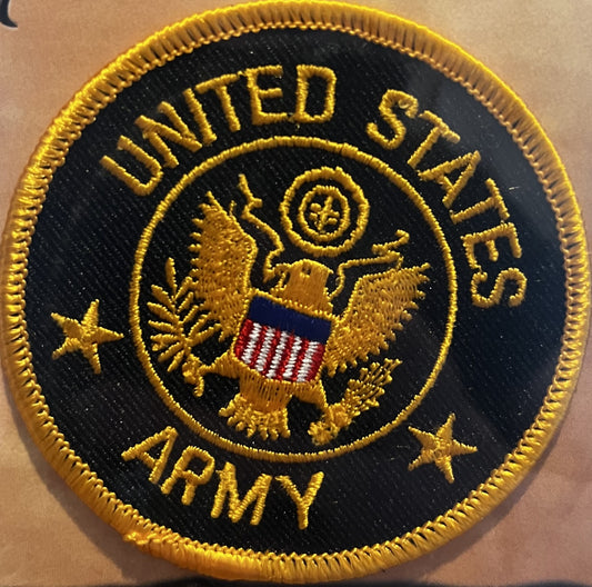 Army Round Iron on Patch
