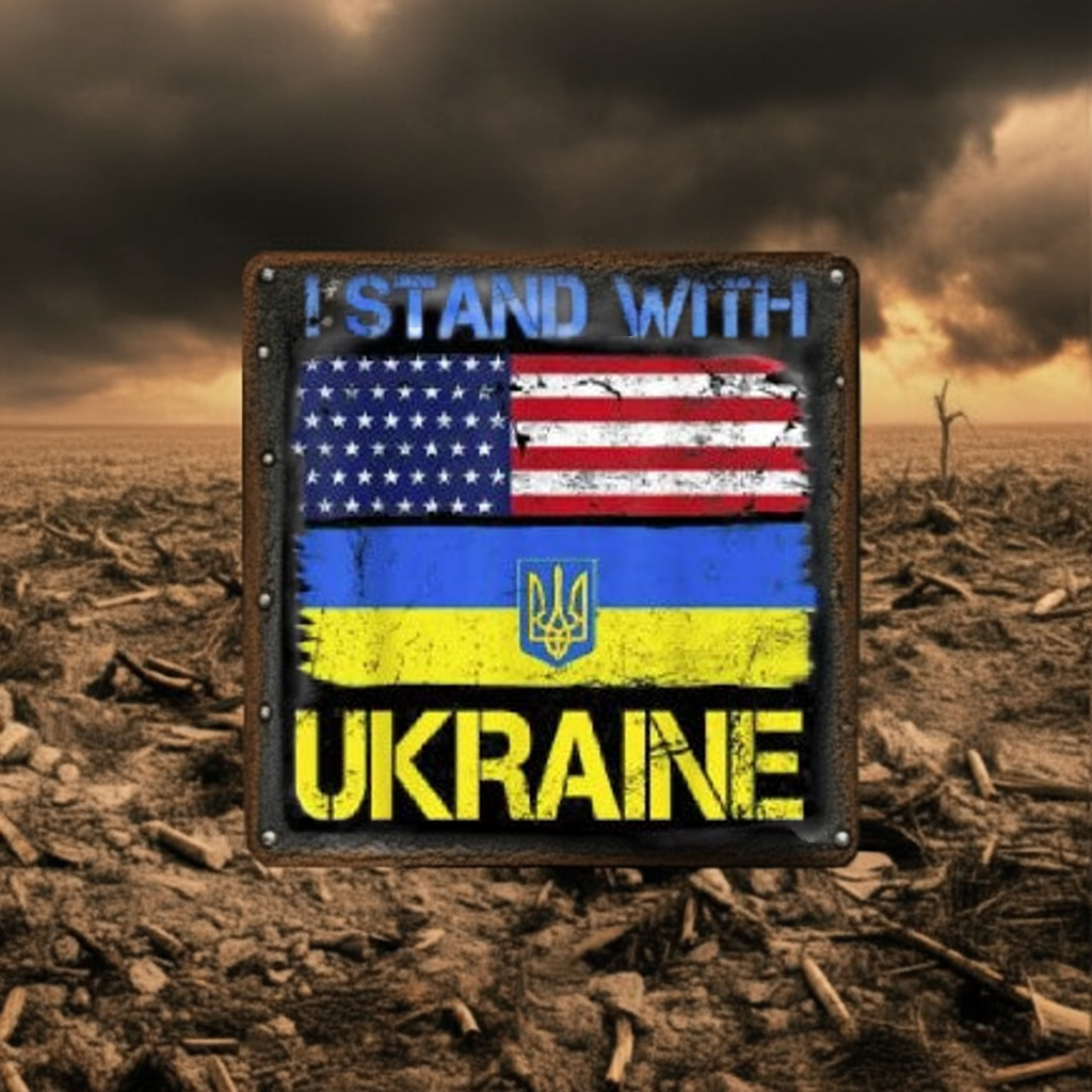 "I Stand with Ukraine" Flag