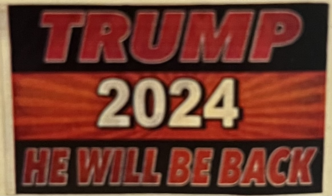 Trump 2024 I'll be back Orange and Black