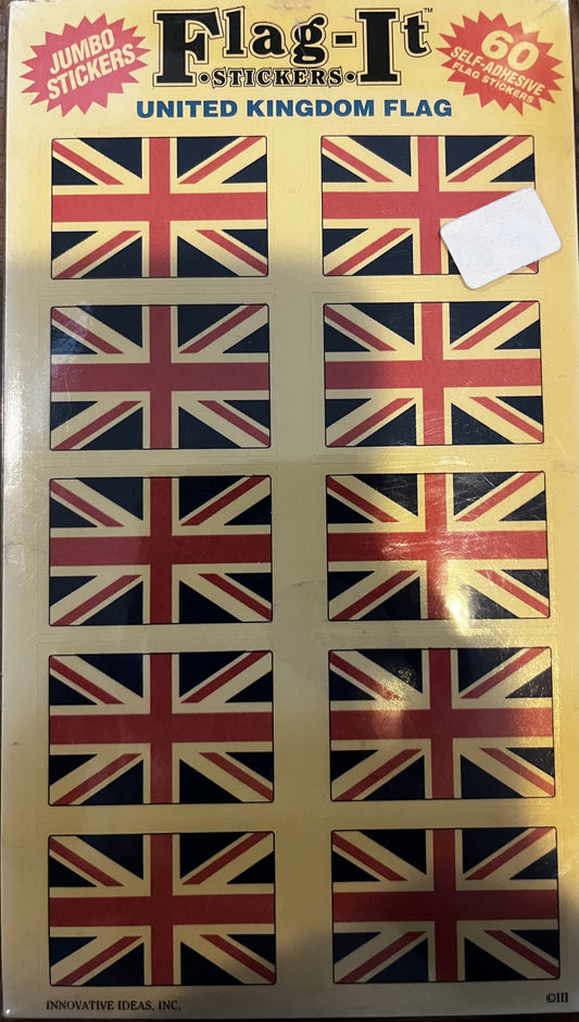 United Kingdom 60 Count Stickers