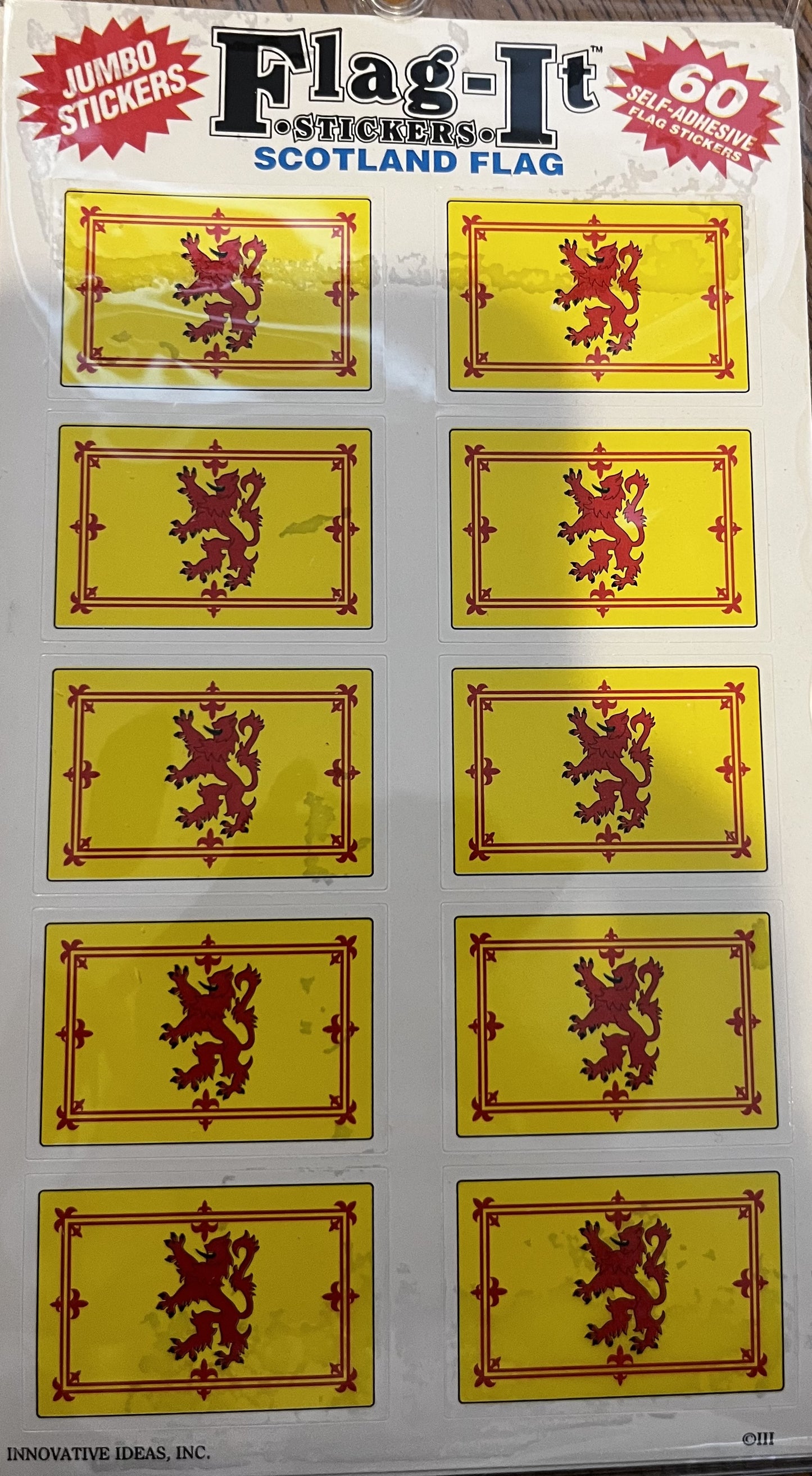 Scotland with Lion 60 Count Stickers