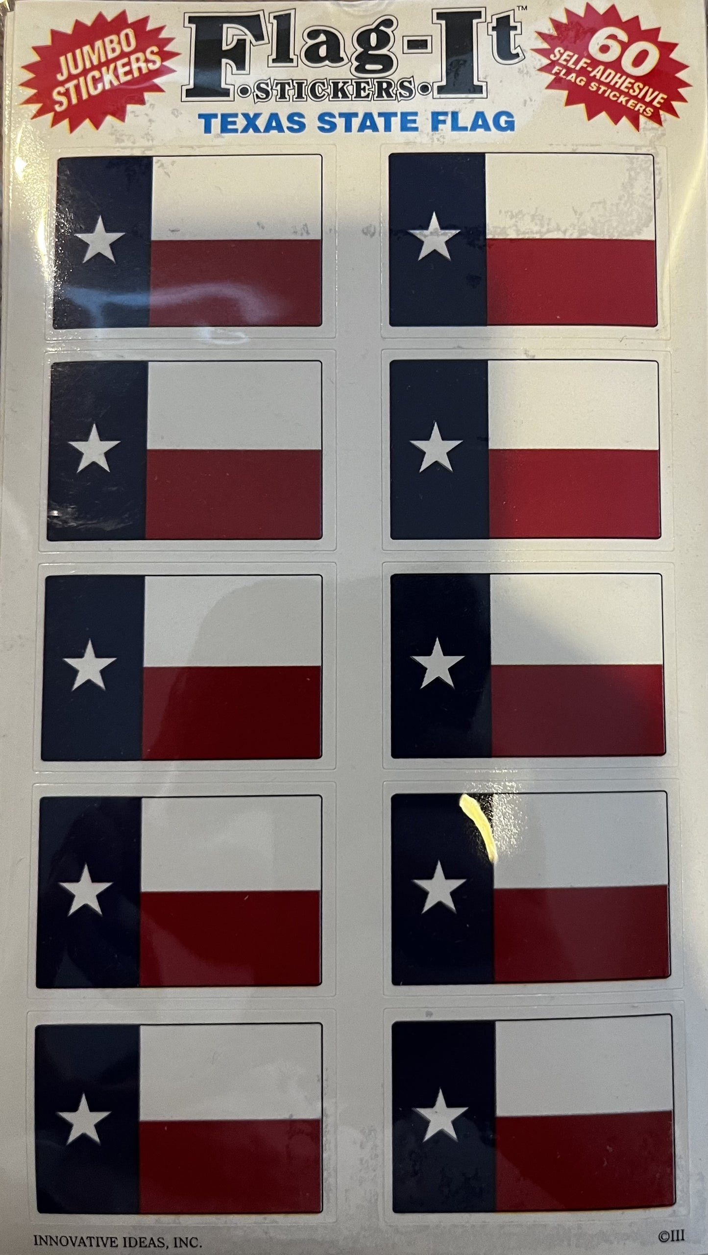 Texas 60 Count Stickers