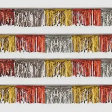 Red, Silver and Gold Streamer Pennant 60'